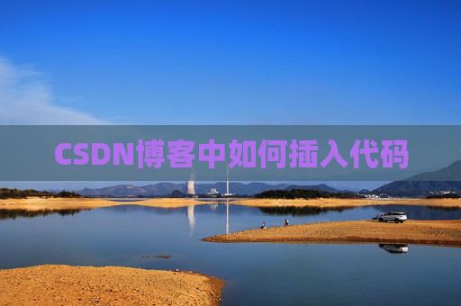 CSDN博客中如何插入代码